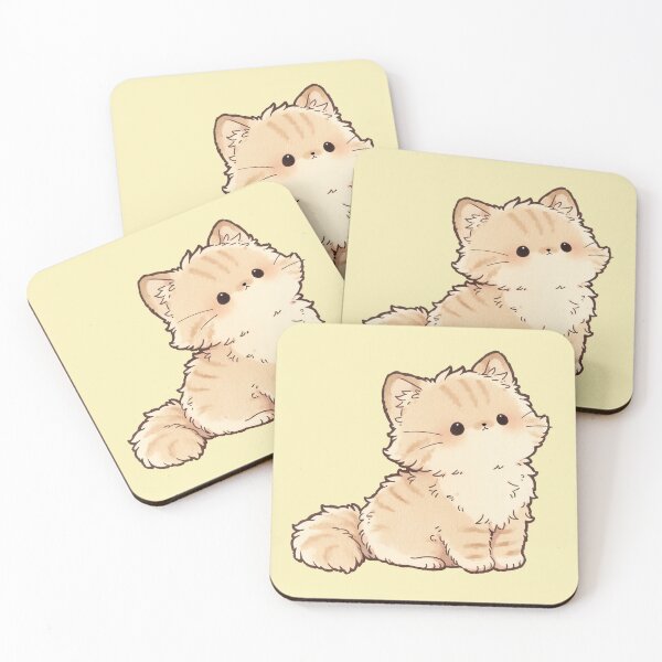 Item preview, Cute Fluffy Orange Kitten Kawaii Illustration designed and sold by jianina-alondra.