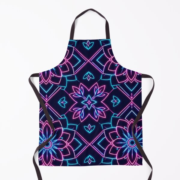 Item preview, Neon Glowing Lotus Mandala Geometric Pattern designed and sold by Owcomm.