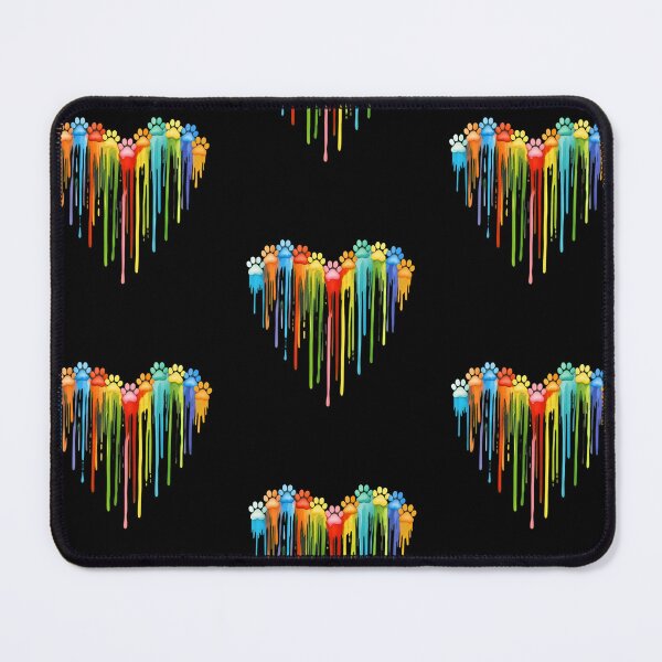 Item preview, Colorful Paw Heart Paint Drip Art designed and sold by GiaoCalonas.