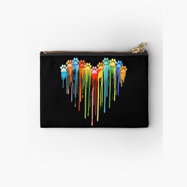 Item preview, Colorful Paw Heart Paint Drip Art designed and sold by GiaoCalonas.