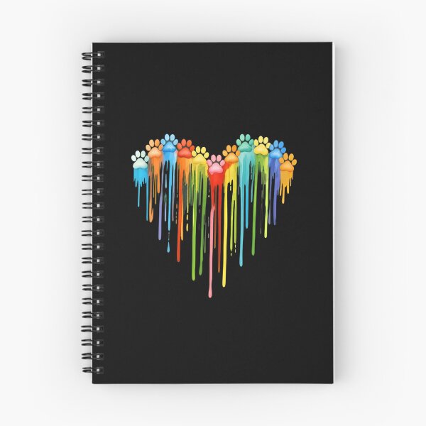 Item preview, Arte de goteo de pintura con forma de corazón de pata colorida designed and sold by GiaoCalonas.