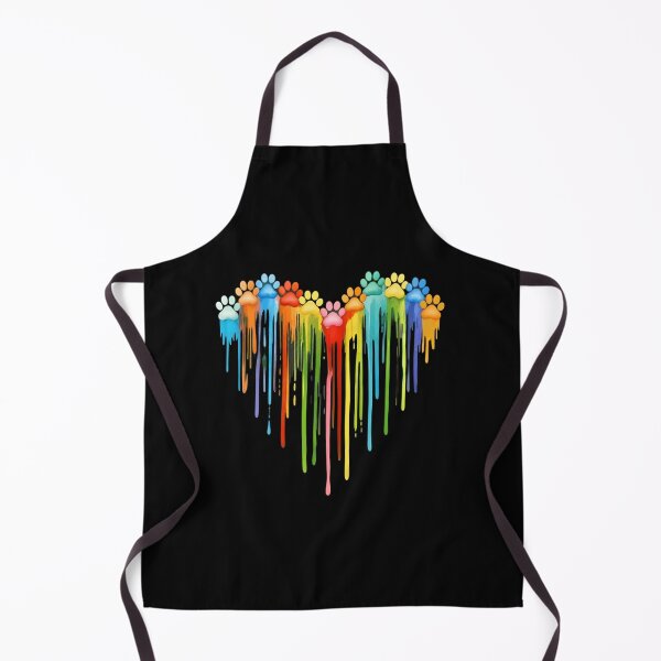 Item preview, Colorful Paw Heart Paint Drip Art designed and sold by GiaoCalonas.