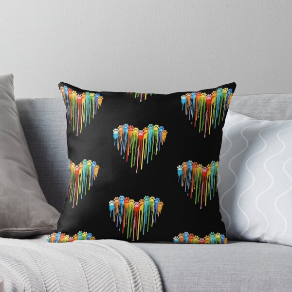 Item preview, Colorful Paw Heart Paint Drip Art designed and sold by GiaoCalonas.