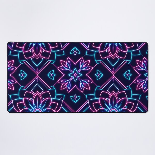 Item preview, Neon Glowing Lotus Mandala Geometric Pattern designed and sold by Owcomm.