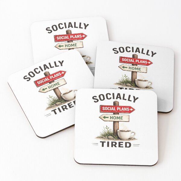 Item preview, Socially Tired | Funny Introvert Design | Home Is Better Than Social Plans Gift designed and sold by GottaPics.
