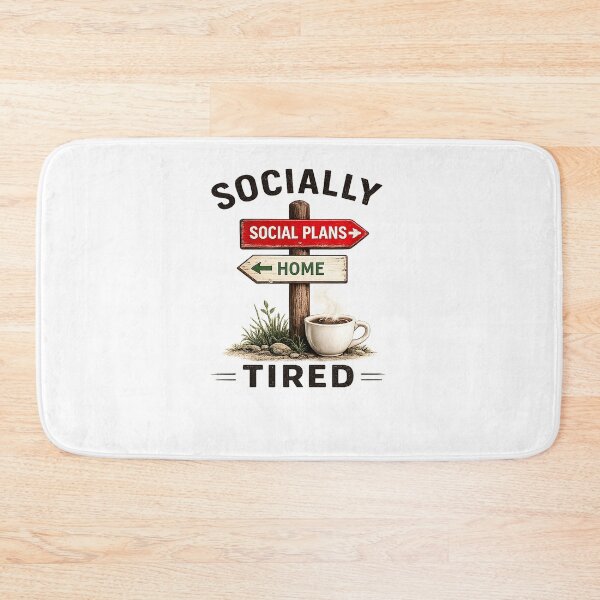 Item preview, Socially Tired | Funny Introvert Design | Home Is Better Than Social Plans Gift designed and sold by GottaPics.