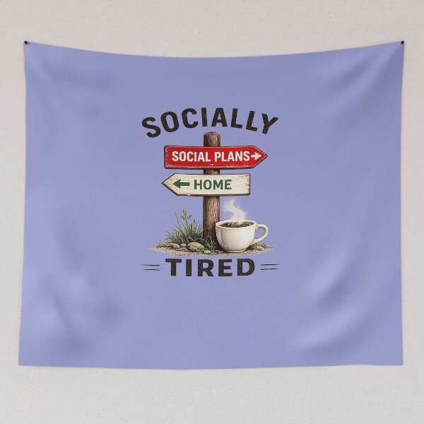 Item preview, Socially Tired | Funny Introvert Design | Home Is Better Than Social Plans Gift designed and sold by GottaPics.