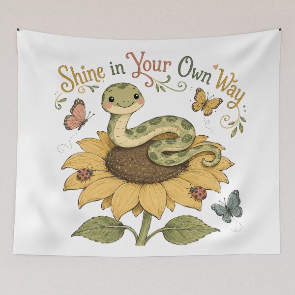 Item preview, Sunny Serpent - Cute Snake designed and sold by bapupa.