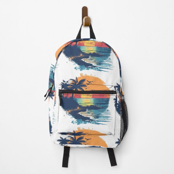 Item preview, Tropical Beach Sunset | Palm Trees Ocean Paradise Retro Vintage Landscape designed and sold by Awarrie.