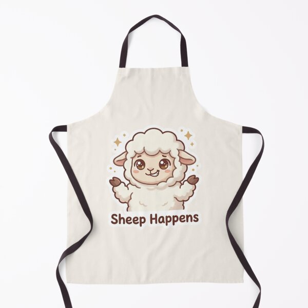 Item preview, Sheep Happens – Funny Welsh Pun designed and sold by Cerys-GS.