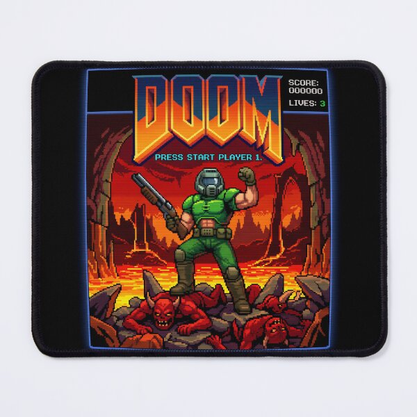 Item preview, Doom Slayer Demon Crusher Retro Arcade designed and sold by chesterosul.
