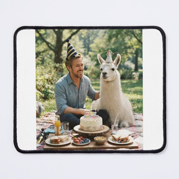 Item preview, Ryan gosling llama picnic llamas animal pet nature meme memes funny parody christmas birthday designed and sold by CheeseBlueprint.