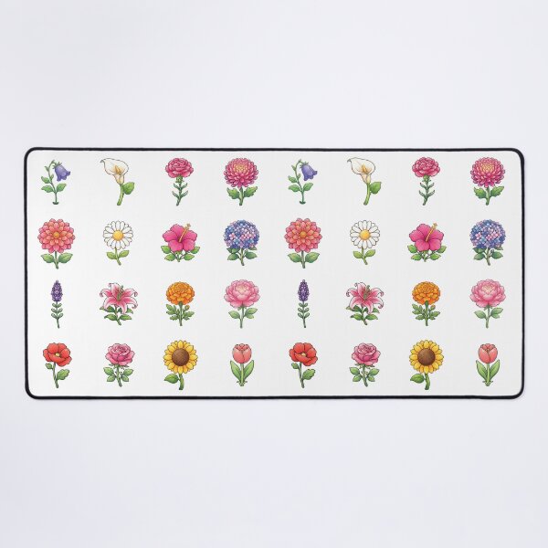 Item preview, Cute Flowers Sticker Pack Botanical Rose Daisy Lily Floral Art designed and sold by Pavnud.