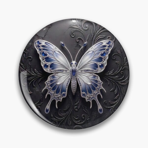 Item preview, White Navy Butterfly Wall Art 3D designed and sold by LuisWorks.