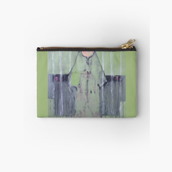Item preview, Sage Green Abstract Figure Pink Face Painting designed and sold by Gela Mikava.