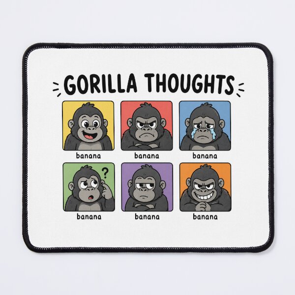 Item preview, Gorilla Thoughts Banana Meme Chart designed and sold by MonkiFlipp.