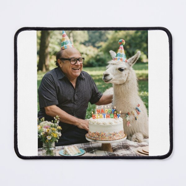 Item preview, Danny devito llama picnic llamas animal pet nature meme memes funny parody christmas birthday designed and sold by CheeseBlueprint.