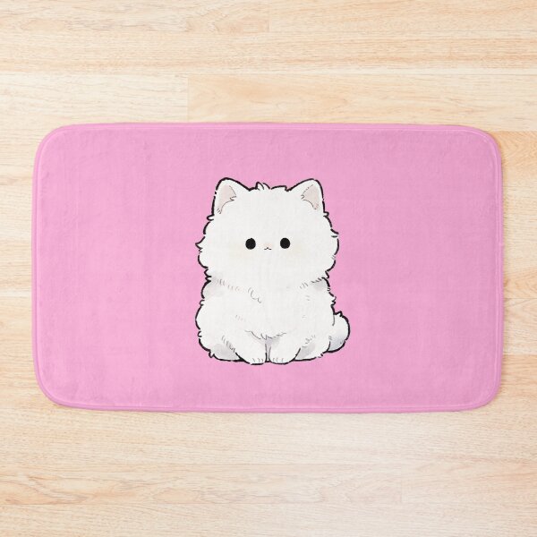 Item preview, Cute Fluffy White Kitten Kawaii Illustration designed and sold by jianina-alondra.