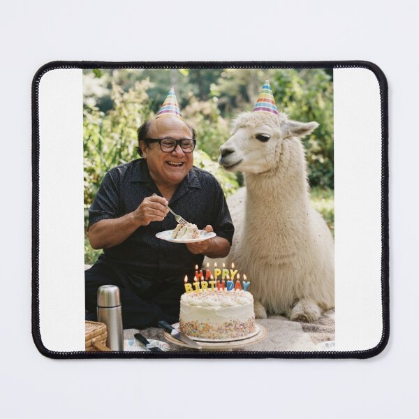 Item preview, Danny devito llama picnic llamas animal pet nature meme memes funny parody christmas birthday designed and sold by CheeseBlueprint.