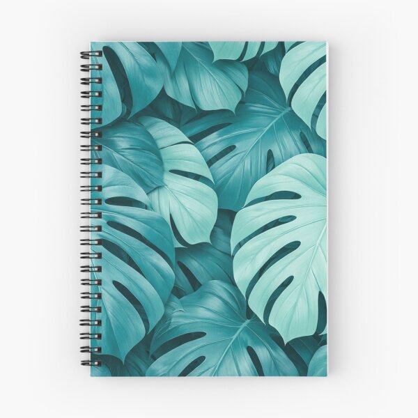 Item preview, Teal Monstera Leaves Tropical Jungle Pattern designed and sold by Owcomm.