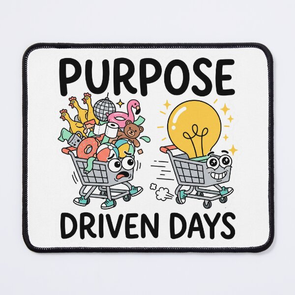 Item preview, Purpose Driven Days Funny Shopping Cart Motivation Sticker designed and sold by CreativeArtisanPrints Shop.