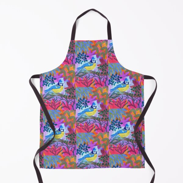 Item preview, Colourful Bluetit, colourful botanical, designed and sold by Jess Stride.