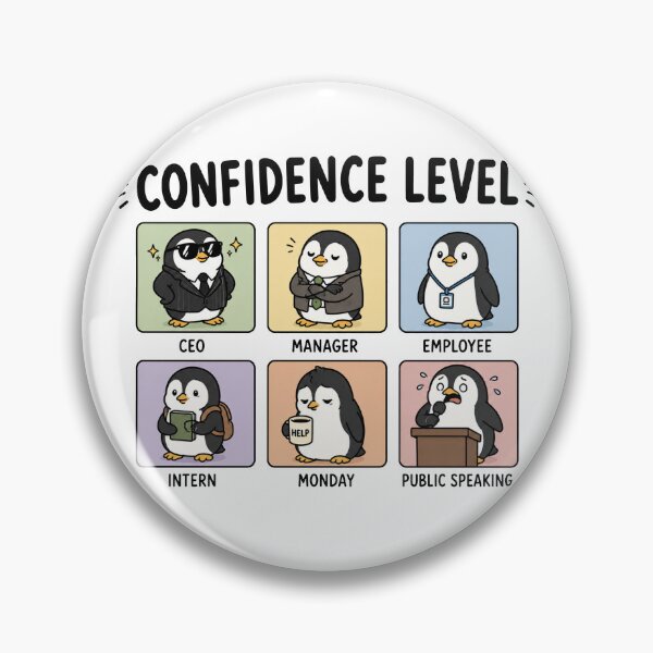 Item preview, Confidence Levels Penguin Meme Chart designed and sold by MonkiFlipp.