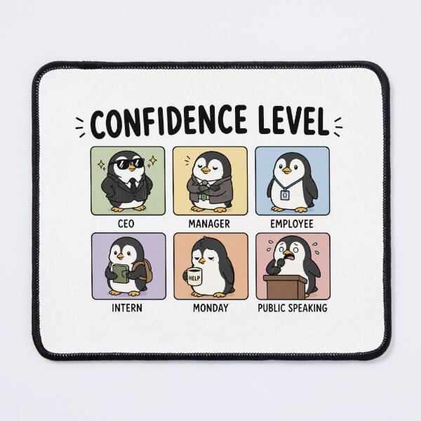 Item preview, Confidence Levels Penguin Meme Chart designed and sold by MonkiFlipp.