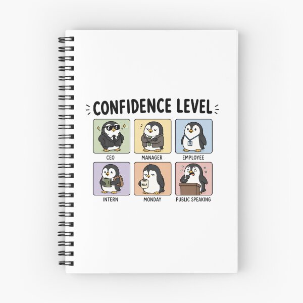 Item preview, Confidence Levels Penguin Meme Chart designed and sold by MonkiFlipp.