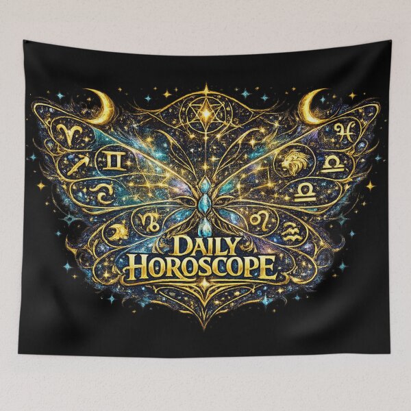 Item preview, Zodiac Butterfly Daily Horoscope | Celestial Astrology Fantasy Butterfly Sticker T-Shirt designed and sold by irfanshikh.