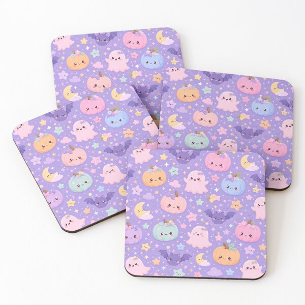 Item preview, Kawaii Pastel Autumn Night Ghost Pattern designed and sold by Thai Vibe Studio.