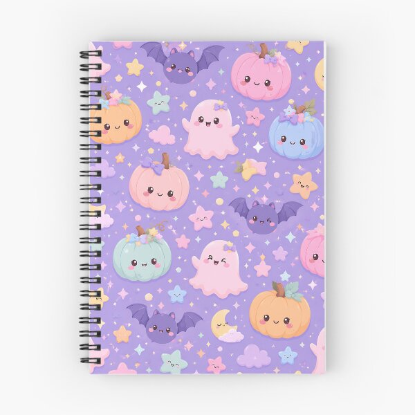 Item preview, Kawaii Pastel Autumn Night Ghost Pattern designed and sold by Thai Vibe Studio.