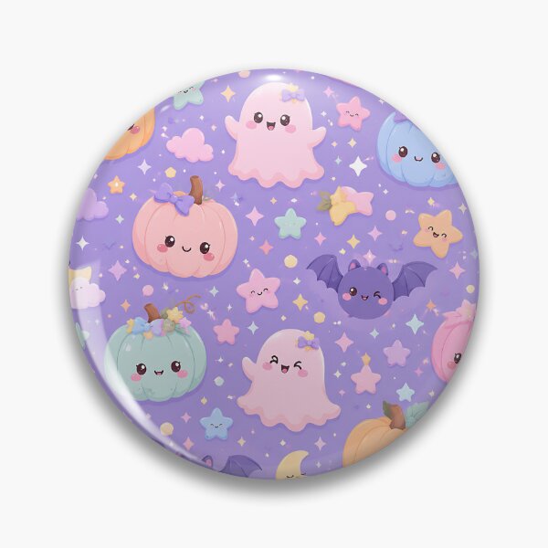 Item preview, Kawaii Pastel Autumn Night Ghost Pattern designed and sold by Thai Vibe Studio.