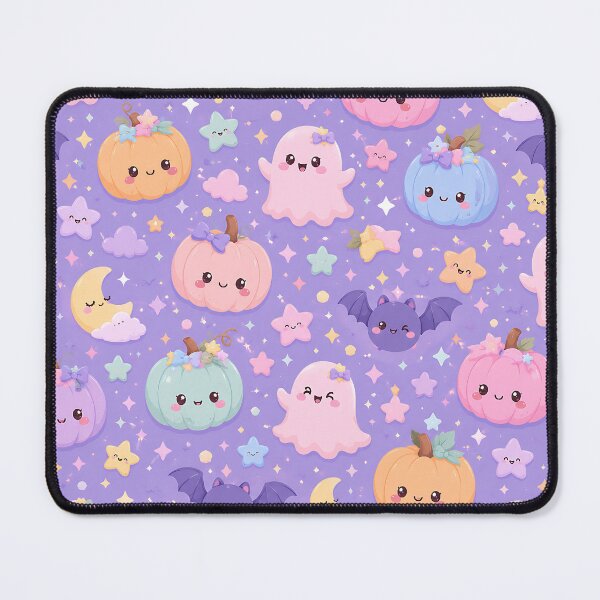 Item preview, Kawaii Pastel Autumn Night Ghost Pattern designed and sold by Thai Vibe Studio.