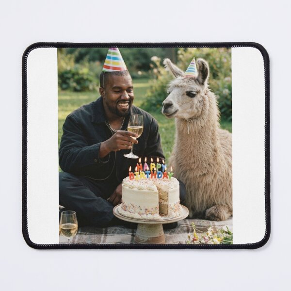 Item preview, Kanye west llama picnic llamas animal pet nature meme memes funny parody christmas birthday designed and sold by CheeseBlueprint.