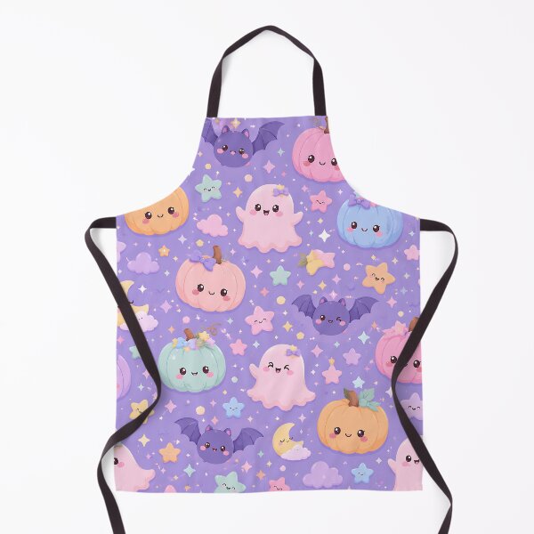 Item preview, Kawaii Pastel Autumn Night Ghost Pattern designed and sold by Thai Vibe Studio.