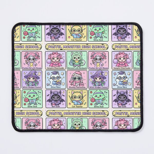 Item preview, Pastel Kawaii Monster School Character Grid designed and sold by Teeny Quities.