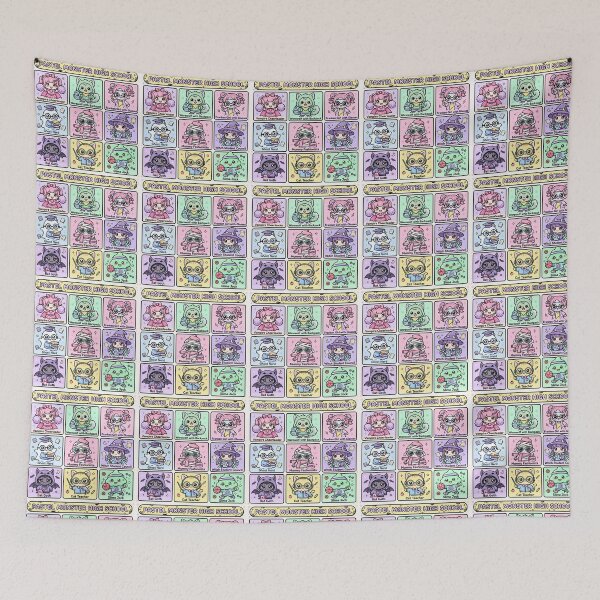 Item preview, Pastel Kawaii Monster School Character Grid designed and sold by Teeny Quities.