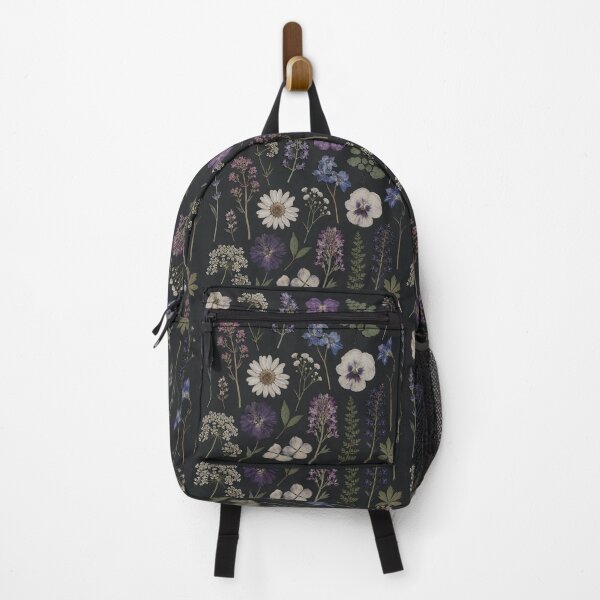 Item preview, Vintage Pressed Dried Flowers Dark Botanical Pattern designed and sold by Owcomm.