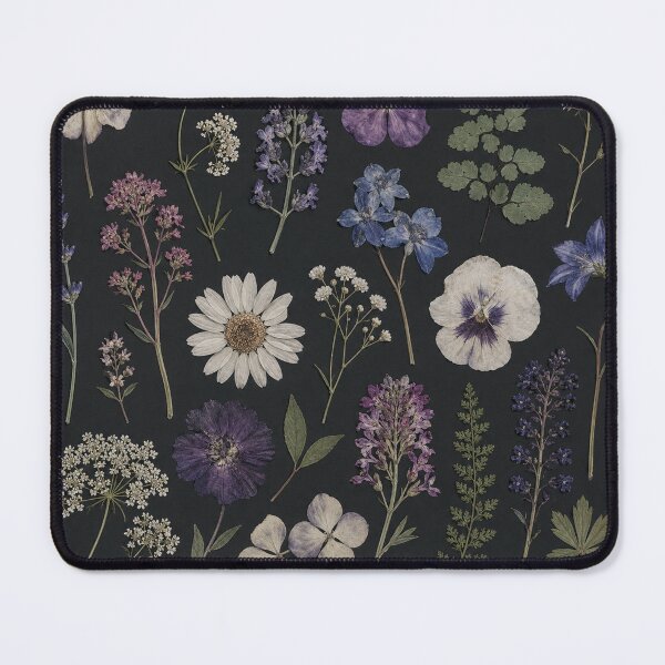 Item preview, Vintage Pressed Dried Flowers Dark Botanical Pattern designed and sold by Owcomm.