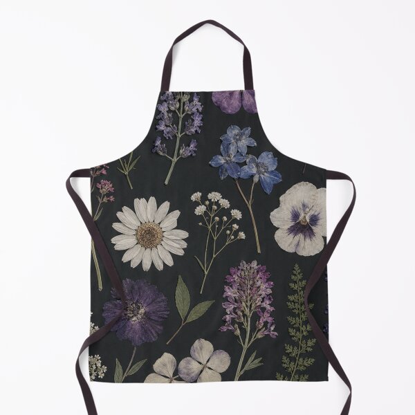 Item preview, Vintage Pressed Dried Flowers Dark Botanical Pattern designed and sold by Owcomm.