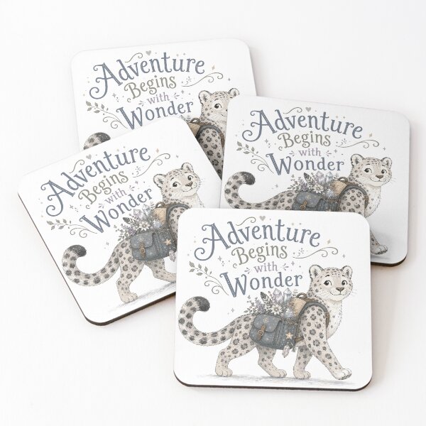 Item preview, Snowflake Scout - Cute Snow Leopard designed and sold by bapupa.