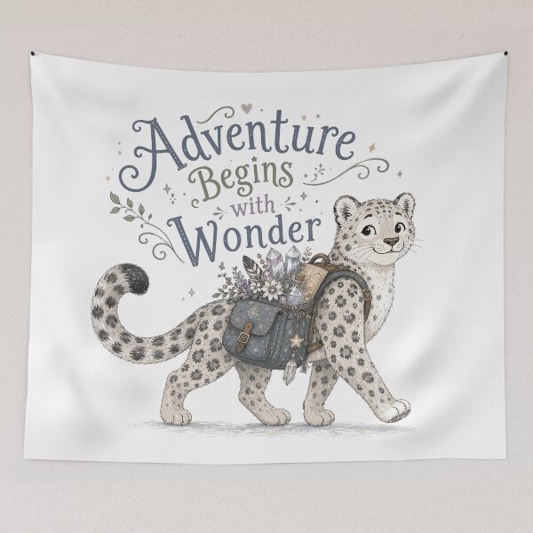 Item preview, Snowflake Scout - Cute Snow Leopard designed and sold by bapupa.