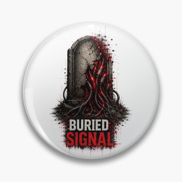 Item preview, BURIED SIGNAL – Horror Cyber Glitch Grave Design designed and sold by UnglaublichGut.