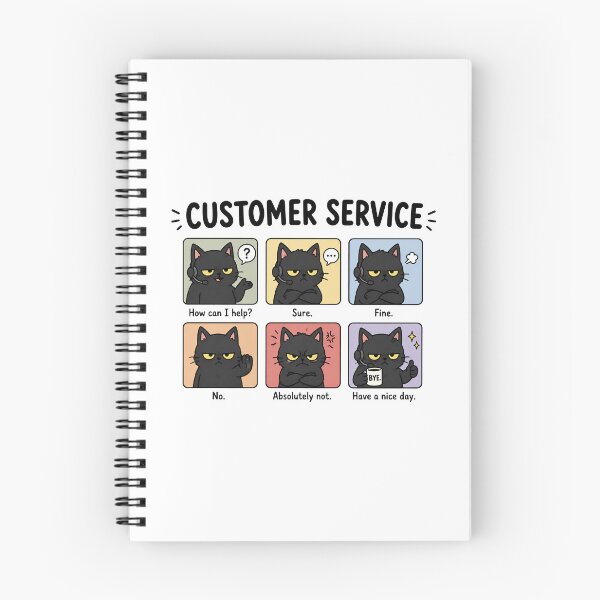 Item preview, Customer Service Black Cat Meme designed and sold by MonkiFlipp.