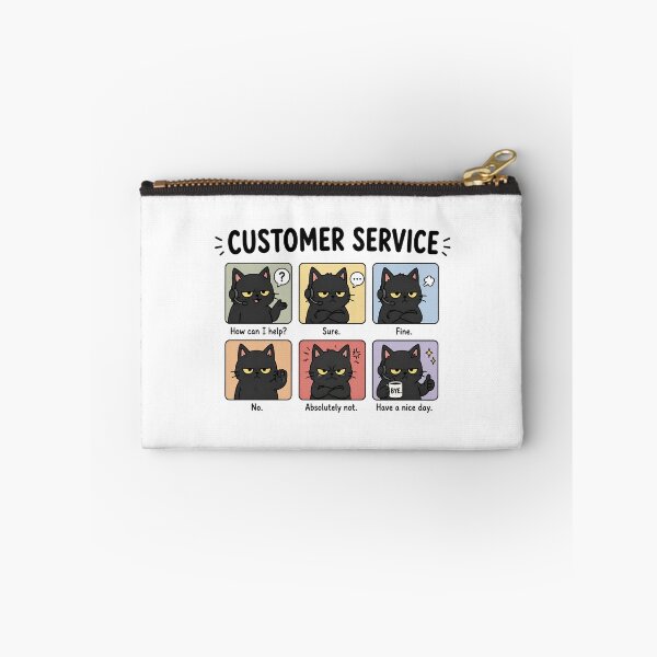 Item preview, Customer Service Black Cat Meme designed and sold by MonkiFlipp.