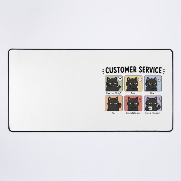 Item preview, Customer Service Black Cat Meme designed and sold by MonkiFlipp.