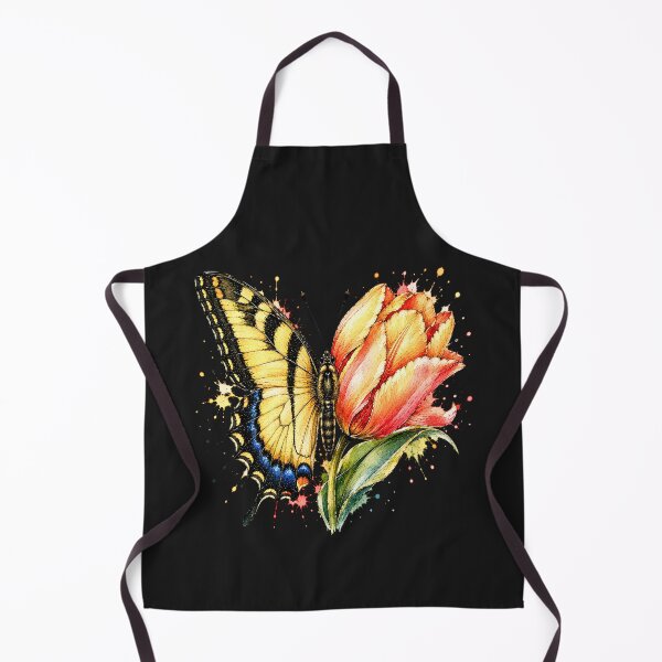 Item preview, Tulip Butterfly Watercolor Illustration designed and sold by ColorSplash123.