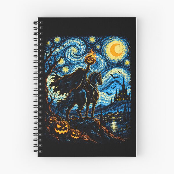 Item preview, Spooky Horseman with Jack-o'-Lantern in Starry Night Halloween designed and sold by rafaeltto.