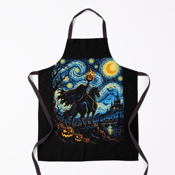 Item preview, Spooky Horseman with Jack-o'-Lantern in Starry Night Halloween designed and sold by rafaeltto.